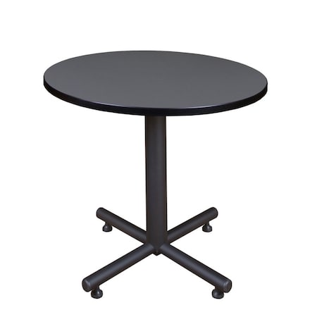 Kobe Round Tables > Breakroom Tables > Kobe Square & Round Tables, Wood, Metal Top, Grey TKB30RNDGY